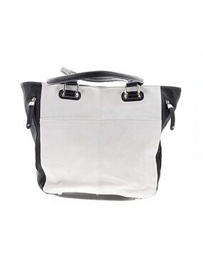 Real Leather Black & White Shoulder Bag